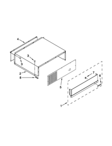 Top Grille And Unit Cover Parts Diagram and Parts List for KSSC36QTS07  KitchenAid Refrigerator