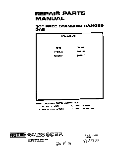 Cover Page-text Only Diagram and Parts List for 1445*1A  Roper Range