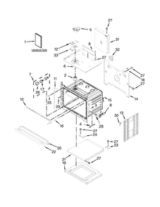 Oven Parts Diagram and Parts List for WOS51EC0AS02  Whirlpool Wall Oven