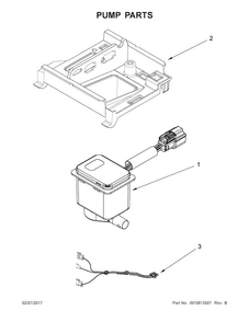 Pump Parts Diagram and Parts List for KUID508ESS1  KitchenAid Ice Maker