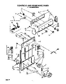 Controls And Rear Panel Diagram and Parts List for 6MAX5133VW0  Whirlpool Washer