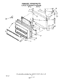 FREEZER DOOR Diagram and Parts List for ET22DKXWW00  Whirlpool Refrigerator