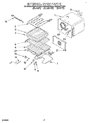 INTERNAL OVEN Diagram and Parts List for KEBS107YBL3  KitchenAid Wall Oven