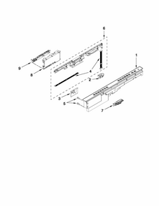 Control Panel And Latch Parts Diagram and Parts List for 66513292K113  Kenmore Dishwasher