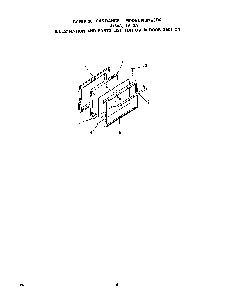 Door Diagram and Parts List for 1416*0A  Roper Range