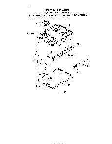 Main Top Diagram and Parts List for 1436*1A  Roper Range