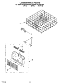 LOWER RACK PARTS, OPTIONAL PARTS (NOT INCLUDED) Diagram and Parts List for DU1101XTPS8  Whirlpool Dishwasher