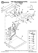 TOP AND CONSOLE PARTS Diagram and Parts List for YMED5720TQ0  Maytag Dryer
