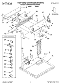 TOP AND CONSOLE PARTS Diagram and Parts List for CGDS563RQ1  Crosley Dryer