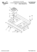 COOKTOP Diagram and Parts List for SF365PEGN0  Whirlpool Range