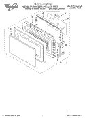 DOOR Diagram and Parts List for MT1130SGB0  Whirlpool Microwave