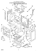 CHASSIS Diagram and Parts List for SF362BEGQ6  Whirlpool Range