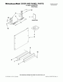 DOOR AND PANEL PARTS Diagram and Parts List for KUDS40FVPA0  KitchenAid Dishwasher