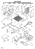 UNIT PARTS Diagram and Parts List for KSRP25FSBL00  KitchenAid Refrigerator