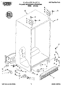 CABINET Diagram and Parts List for RS22AWXDN00  Roper Refrigerator