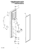 FREEZER DOOR PARTS Diagram and Parts List for EC3JHAXRL13  Whirlpool Refrigerator