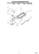 WATER DISPENSER, OPTIONAL Diagram and Parts List for KTRC22ELBT00  KitchenAid Refrigerator