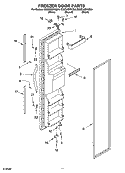 FREEZER DOOR PARTS Diagram and Parts List for ED5CHQXKB04  Whirlpool Refrigerator
