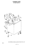 CABINET Diagram and Parts List for LA6800XKW0  Whirlpool Washer