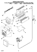 ICEMAKER PARTS, OPTIONAL PARTS (NOT INCLUDED) Diagram and Parts List for KSRL25FRWH04  KitchenAid Refrigerator