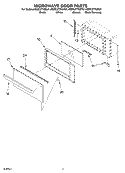 MICROWAVE DOOR PARTS, MISCELLANEOUS PARTS Diagram and Parts List for KEMC377KWH01  KitchenAid Microwave Oven Combo