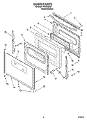 DOOR PARTS, OPTIONAL PARTS Diagram and Parts List for TGS326MS2  Estate Range