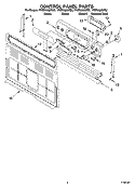 CONTROL PANEL PARTS Diagram and Parts List for YKERA205PB2  KitchenAid Range