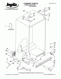 CABINET PARTS Diagram and Parts List for IS25CGXTD01  Inglis Refrigerator
