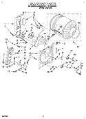 BULKHEAD Diagram and Parts List for LGP6646AW1  Whirlpool Dryer