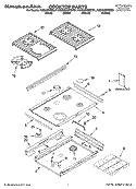 COOKTOP PARTS Diagram and Parts List for KGSA906PBL01  KitchenAid Range