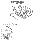 LOWER RACK PARTS, OPTIONAL PARTS (NOT INCLUDED) Diagram and Parts List for DU1148XTPBA  Whirlpool Dishwasher
