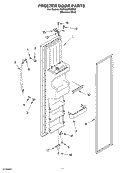 FREEZER DOOR Diagram and Parts List for KSRG25FKSS03  KitchenAid Refrigerator