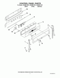 CONTROL PANEL PARTS Diagram and Parts List for GGE390LXB01  Whirlpool Range