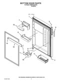 BOTTOM DOOR PARTS Diagram and Parts List for GARF19XXYK00  Whirlpool Refrigerator