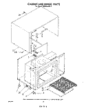 CABINET AND HINGE Diagram and Parts List for MW8580XL9  Whirlpool Microwave