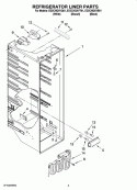 REFRIGERATOR LINER PARTS Diagram and Parts List for ED2CHQXVB01  Whirlpool Refrigerator
