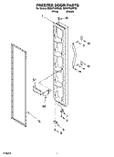 FREEZER DOOR PARTS Diagram and Parts List for ED0GTKXMQ00  Whirlpool Refrigerator