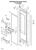 REFRIGERATOR DOOR PARTS Diagram and Parts List for KSSP42QMS00  KitchenAid Refrigerator