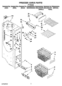 FREEZER LINER PARTS Diagram and Parts List for GS6NHAXVT00  Whirlpool Refrigerator