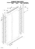 CABINET TRIM Diagram and Parts List for KSSS42QKT00  KitchenAid Refrigerator