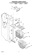 FREEZER LINER Diagram and Parts List for GD2LHGXLT04  Whirlpool Refrigerator