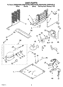 UNIT Diagram and Parts List for GR2SHKXKT02  Whirlpool Refrigerator