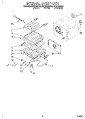 INTERNAL OVEN Diagram and Parts List for KDDT207BAL0  KitchenAid Range