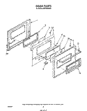 DOOR, LITERATURE AND OPTIONAL Diagram and Parts List for RS6100XKW2  Whirlpool Range