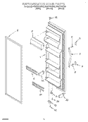 REFRIGERATOR DOOR Diagram and Parts List for ED25TEXHN02  Whirlpool Refrigerator