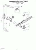 UPPER WASH AND RINSE PARTS Diagram and Parts List for KUDL03IVBL0  KitchenAid Dishwasher