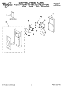 CONTROL PANEL PARTS Diagram and Parts List for GH6177XPB0  Whirlpool Microwave