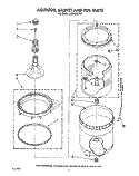 AGITATOR, BASKET AND TUB Diagram and Parts List for LA5100XTF1  Whirlpool Washer