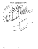FRAME AND CONSOLE Diagram and Parts List for WU4300Y2  Roper Dishwasher