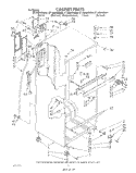 CABINET Diagram and Parts List for ET18GKXSW06  Whirlpool Refrigerator